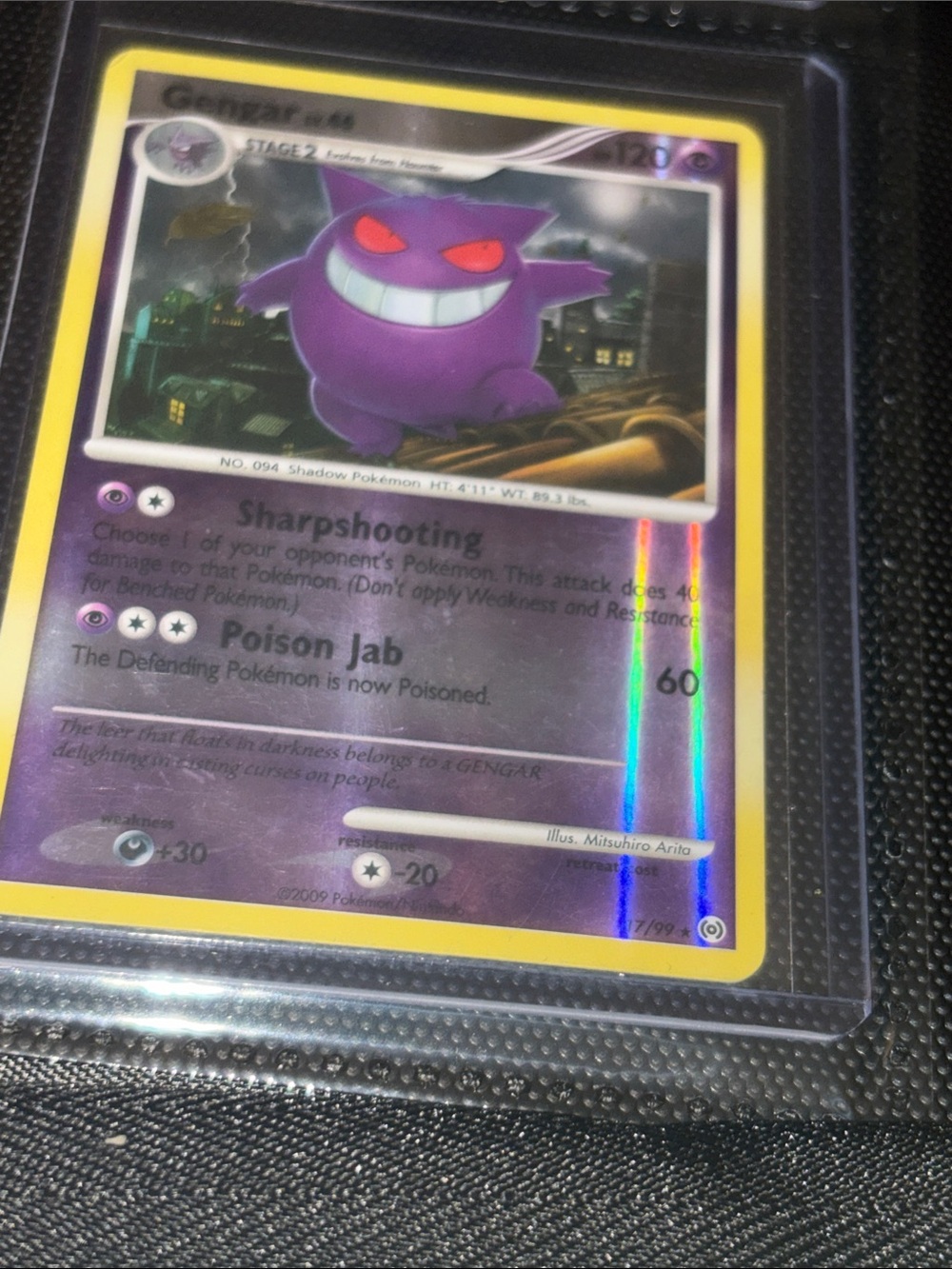 Gengar Holographic Pokémon Trading Card - Purple